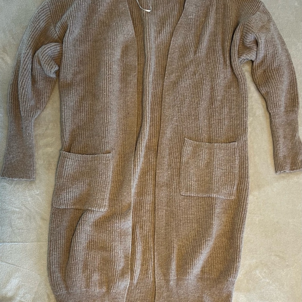 Pink Blush Boutique Beige Warm Knitted Long Cardigan S/M